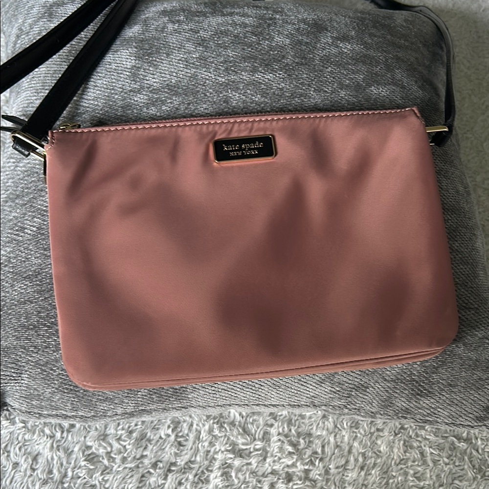 Kate Spade Pink Crossbody Bag with Black Accents